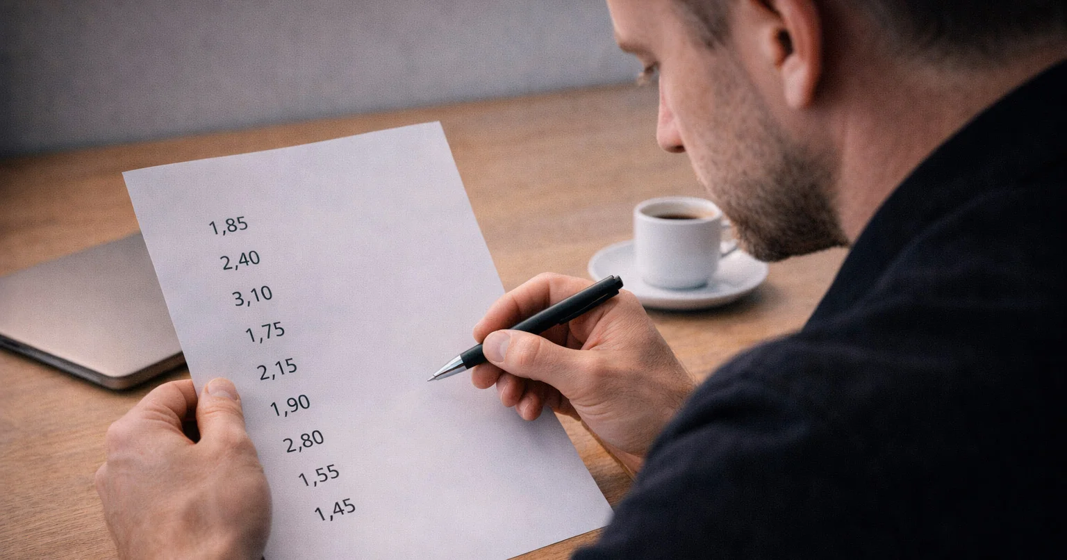 Comprendre les cotes et types de paris sportifs — tableau de cotes décimales sur écran