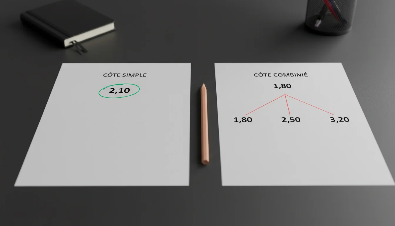 Comparaison entre pari simple et pari combiné