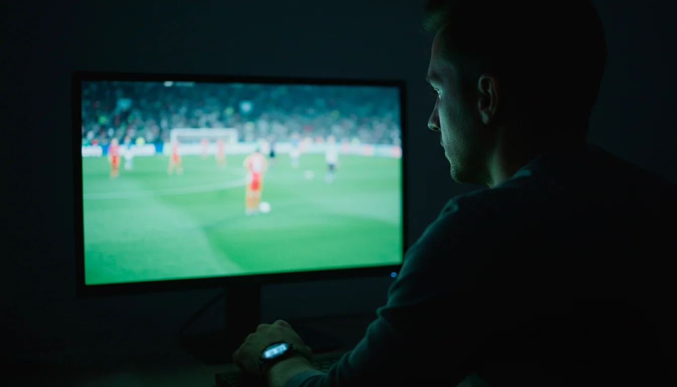 Paris sportifs en direct sur un écran lors d'un match